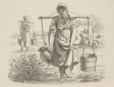 woman carrying water